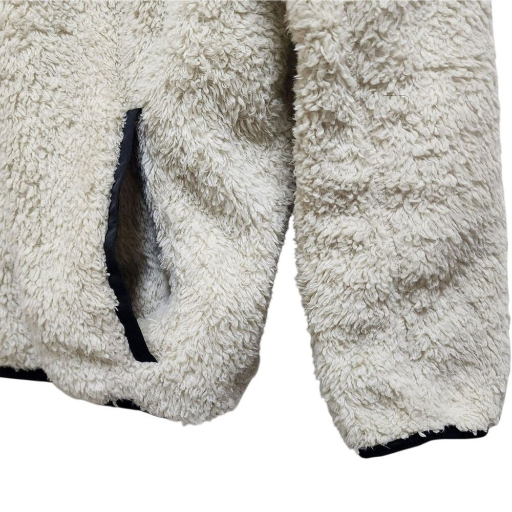 Zyia Womens Sherpa Teddy Jacket Cream 1/4 Zip Pocket Size Small Active Outdoor - Picture 7 of 12